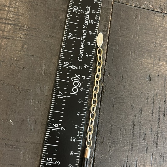 St. Thomas Silver Disk Dangle Black Leather Necklace Minimalist​​​​​​​​​​​​ - Picture 6 of 10